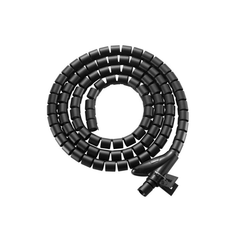 ORGANIZADOR DE CABLES DE ESCRITORIO EQUIP CON CLIP 2.5M NEGRO