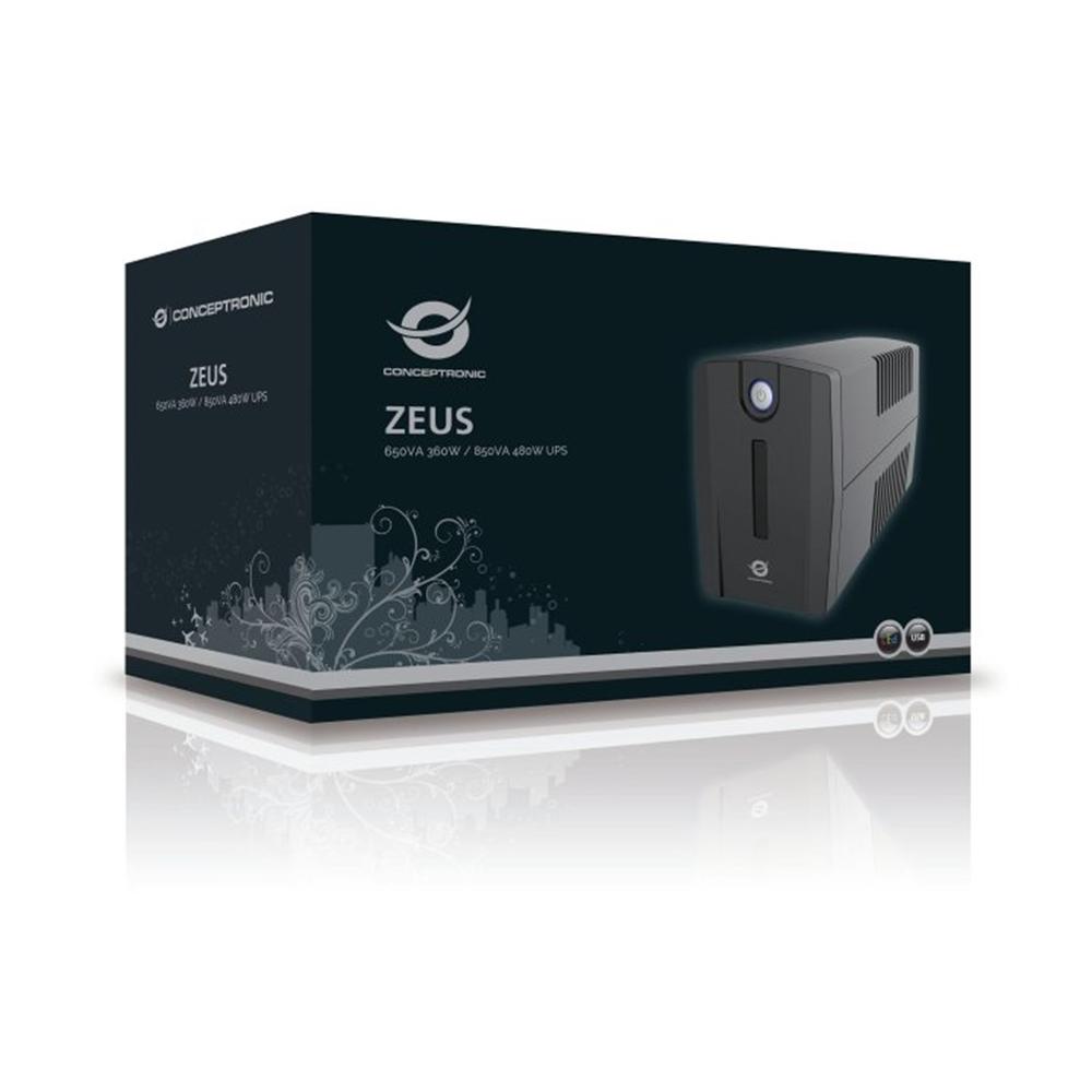 SAI CONCEPTRONIC UPS / 360W / 650VA / LINEA INTERACTIVA / 2 SALIDAS SHUCKO