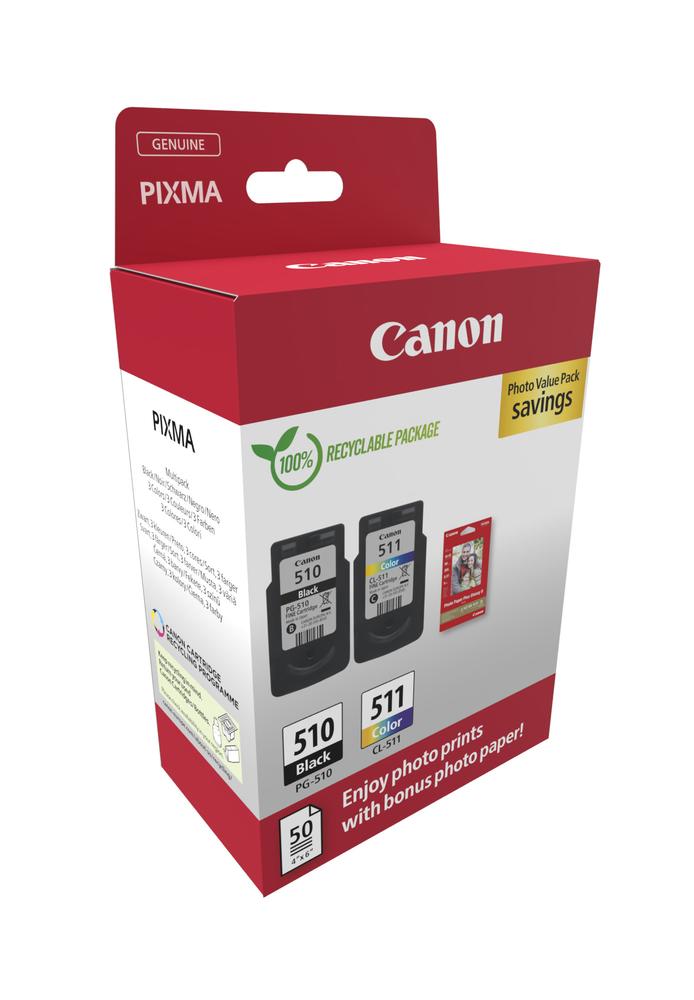 CARTUCHO CANON PG-510/CL-511 + PAPEL FOTOGRAFICO