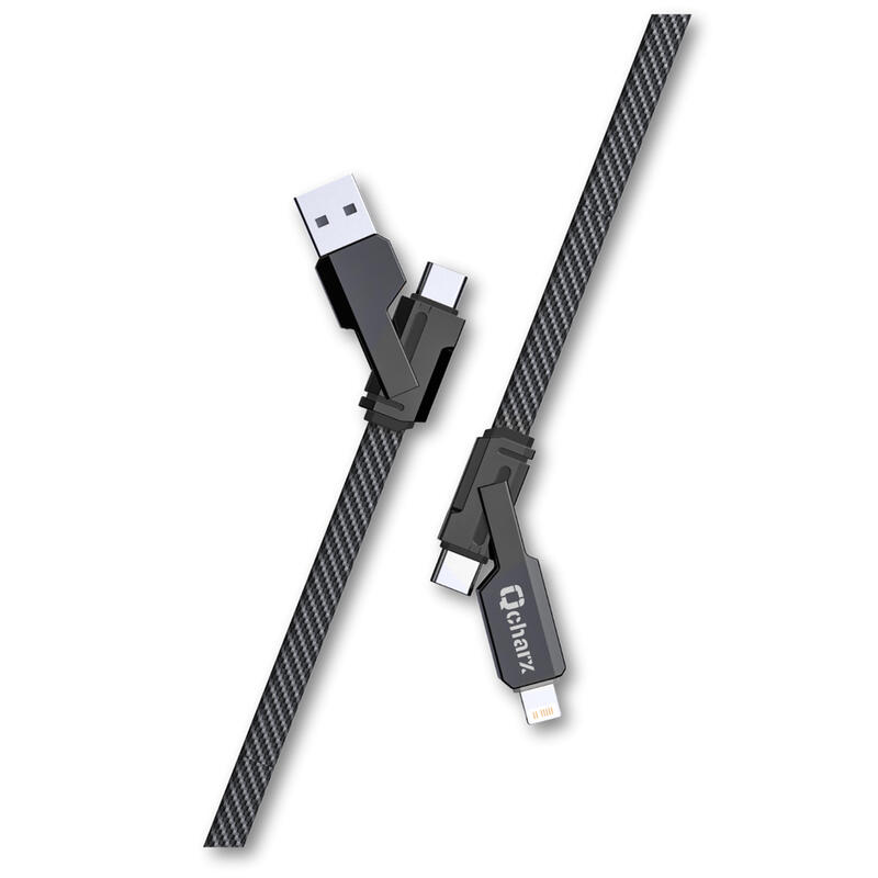 CABLE QCHARX PORTO MULTICABEZAL / USB A C / USB A LT / USB C A USB C / USB C A LT