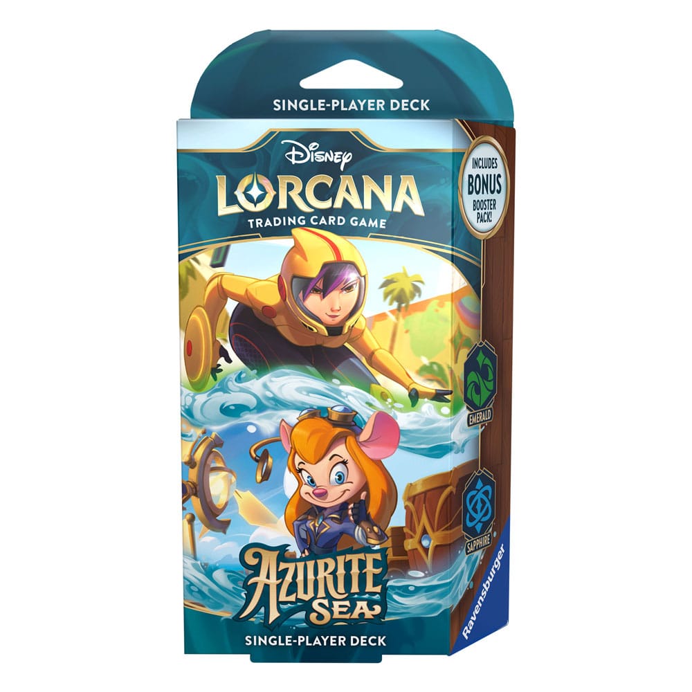 JUEGO DE CARTAS DISNEY LORCANA TCG AZURITE SEA STARTER DECK 8 UNIDADES INGLÉS