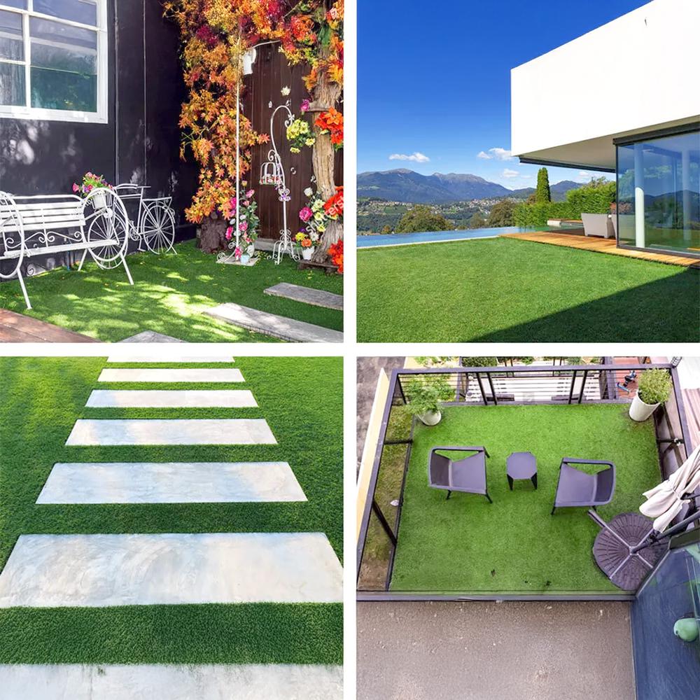 3NOD CESPED ARTIFICIAL 1M X 2M 40MM DE ALTURA ALTA DENSIDAD COLOR VERDE