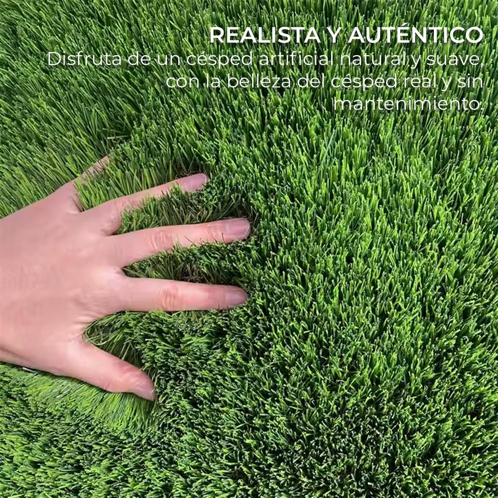 3NOD CESPED ARTIFICIAL1M X 10M 40MM DE ALTURA ALTA DENSIDAD COLOR VERDE