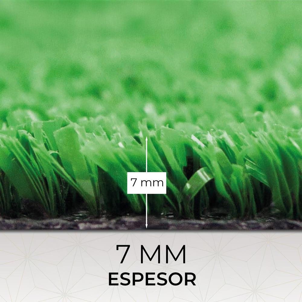 3NOD CESPED ARTIFICIAL 2M X 5M 7MM DE ALTURA ALTA DENSIDAD COLOR VERDE
