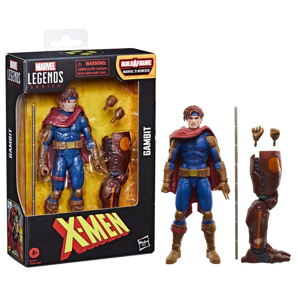 FIGURA HASBRO MARVEL LEGENDS SERIES BUILD A FIGURE MARVELS NEMESIS X-MEN GAMBIT