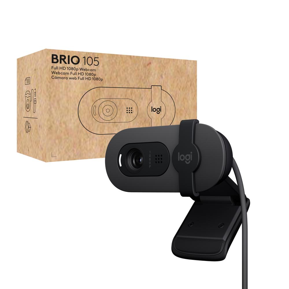 WEBCAM LOGITECH BRIO 105 GRAFITO FULL HD/ USB