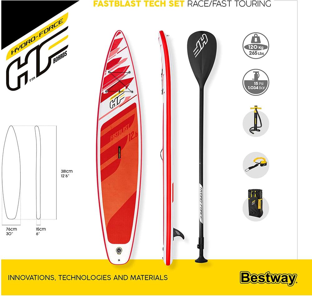 TABLA DE PADDLE SURF HINCHABLE BESTWAY FASTBLASH TECH 381CM