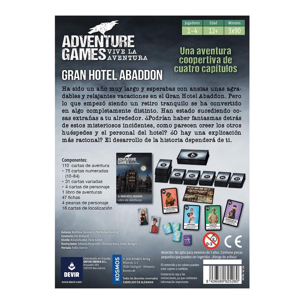 JUEGO DE MESA ADVENTURE GAMES: GRAN HOTEL ABADDON