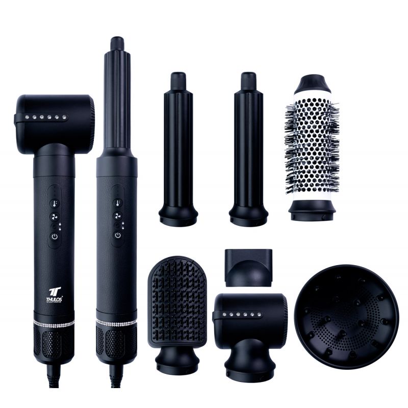 SECADOR DE PELO THULOS 7 EN 1 TH-BY25 COLOR NEGRO 1400W