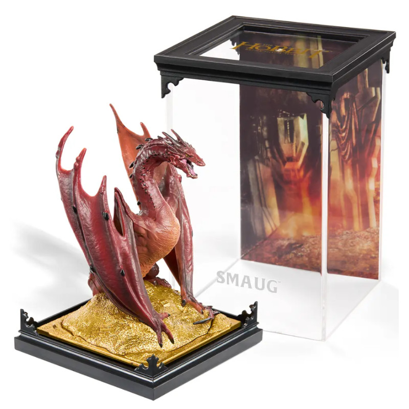 FIGURA THE NOBLE COLLECTION BILBO EL HOBBIT DIORAMA SMAUG