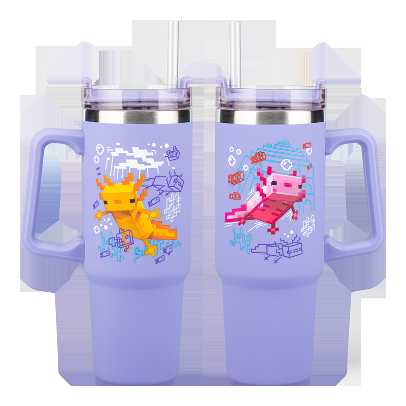 VASO TERMO CON PAJITA PALADONE MINECRAFT