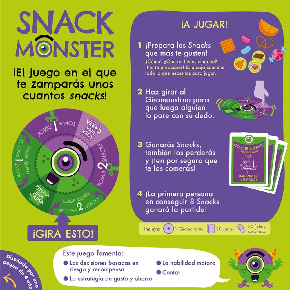 JUEGO DE MESA SNACK MONSTER