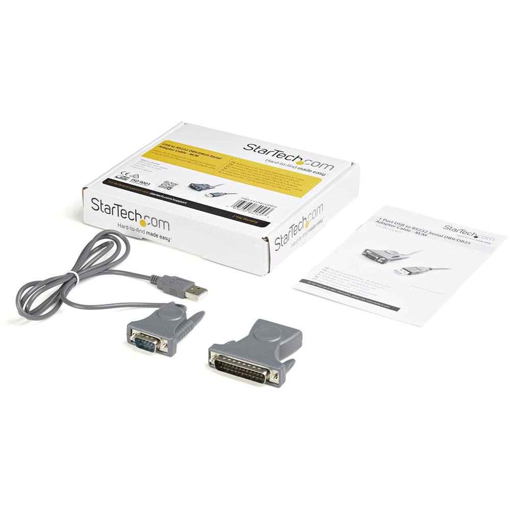 CABLE CONVERSOR USB TIPO A A RS232 STARTECH 0.9M