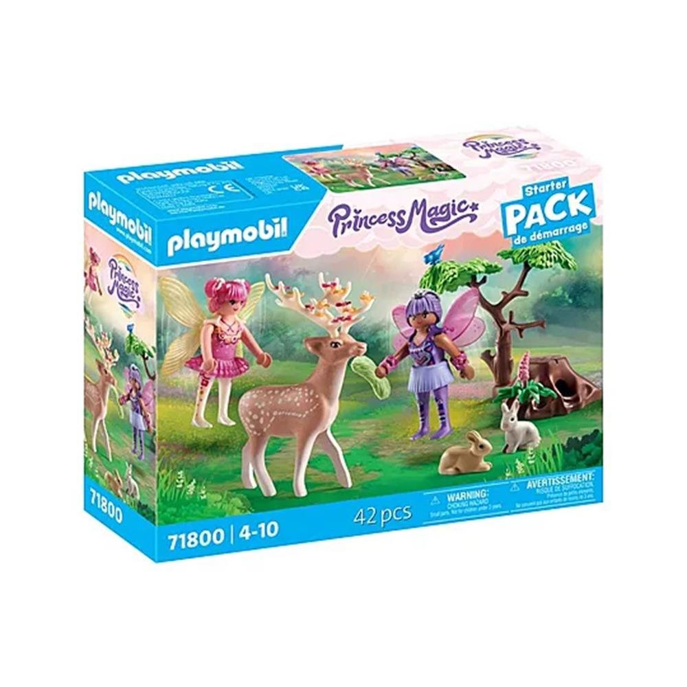 PLAYMOBIL - Starter Pack Hadas con animales del bosque