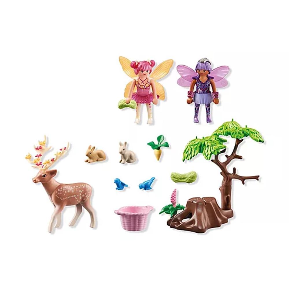 PLAYMOBIL - Starter Pack Hadas con animales del bosque