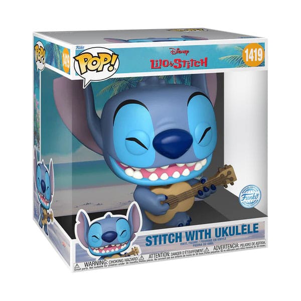 FUNKO POP JUMBO STITCH W/ UKELELE