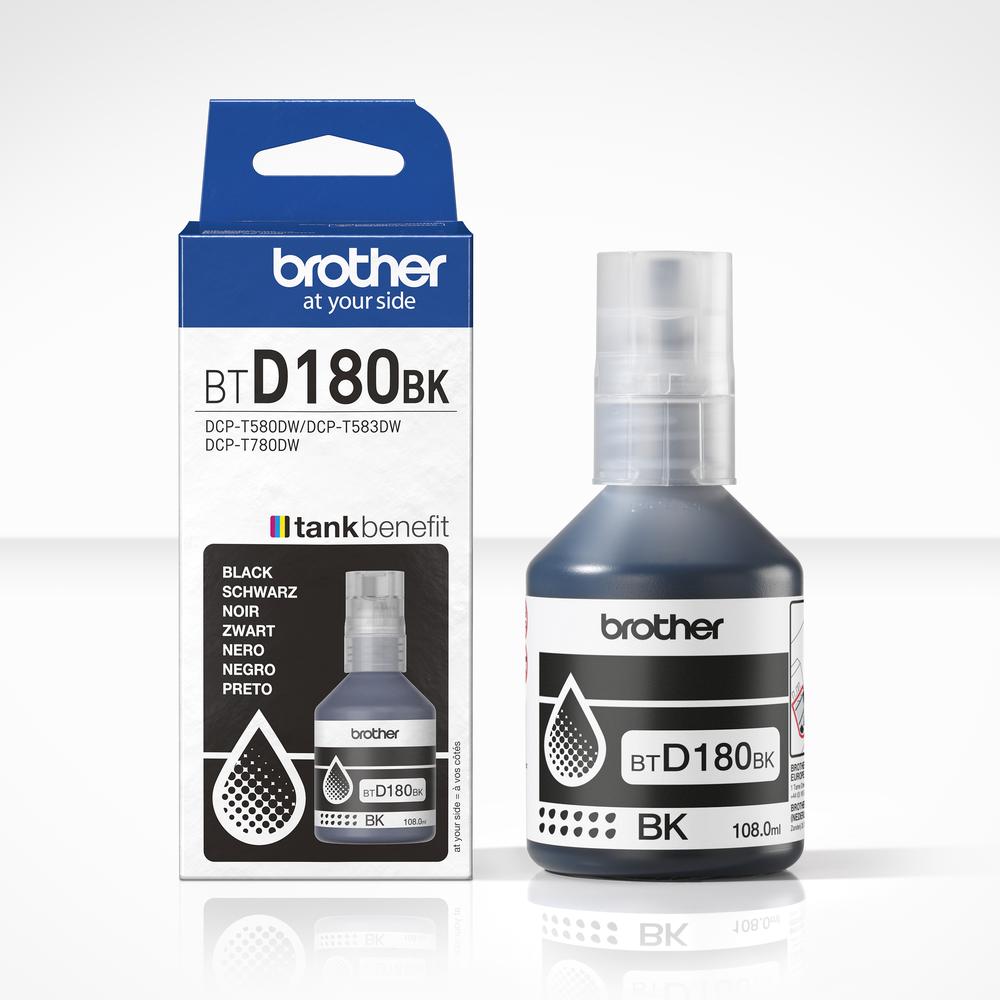 BOTELLA TINTA BROTHER BTD180BK NEGRA 5000 PAGINAS