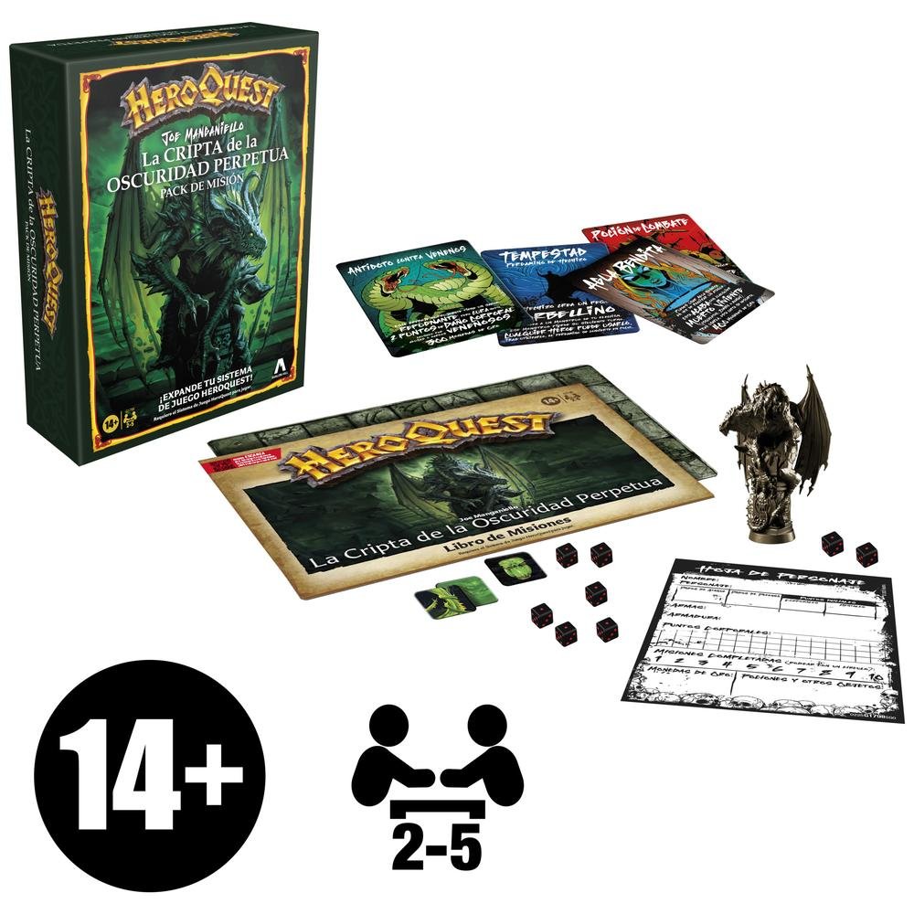 EXPANSION JUEGO DE MESA HEROQUEST LA CRIPTA DE LA OSCURIDAD PERPETUA