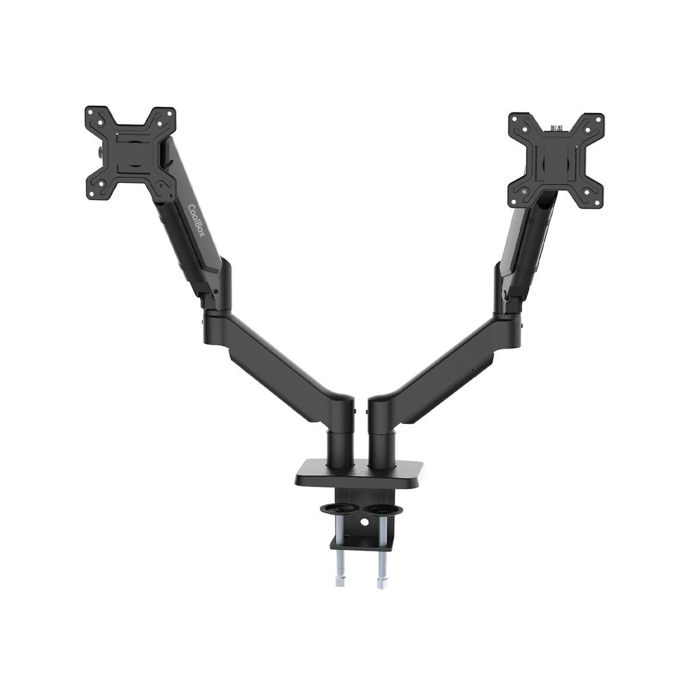SOPORTE 2 MONITORES COOLBOX HASTA 32" ABRAZADERA ARTICULADO