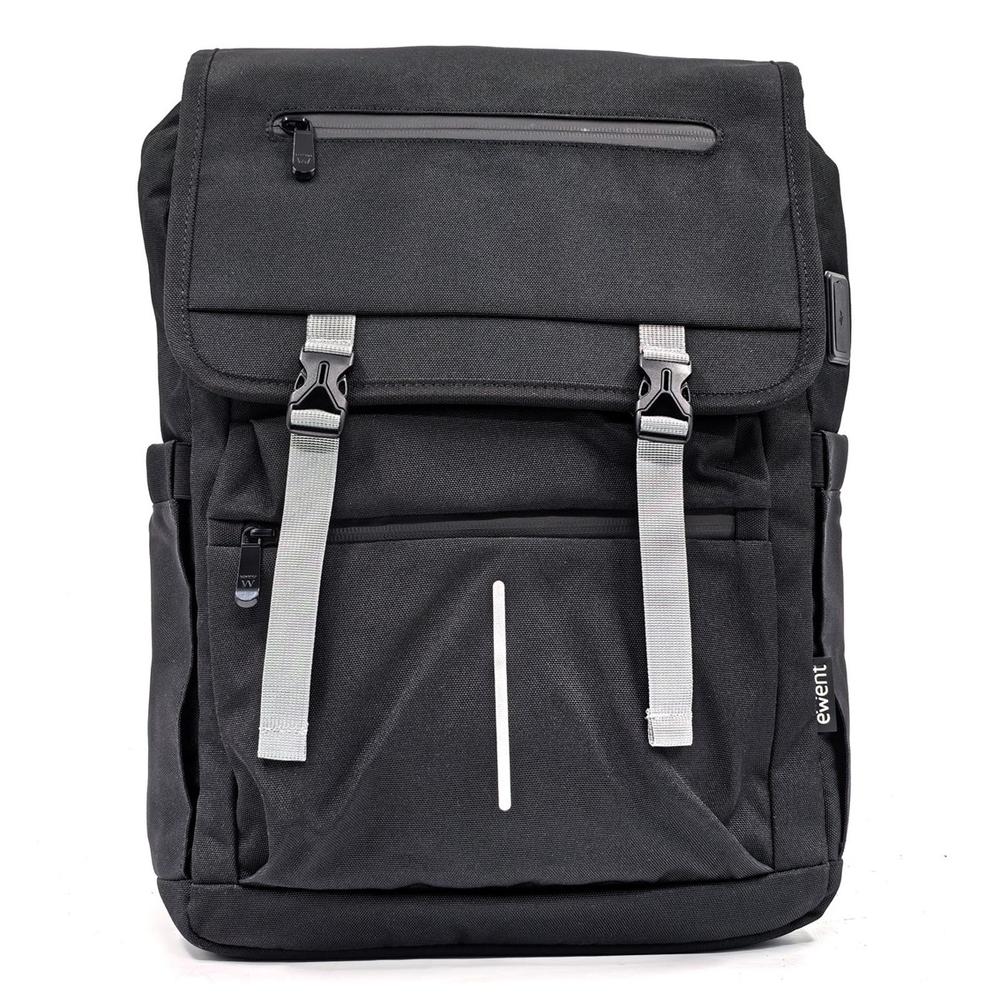 MOCHILA UNISEX EWENT VINTAGE PARA PORTATIL 16.1" NEGRA