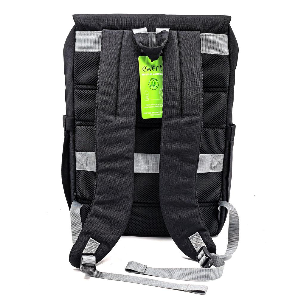 MOCHILA UNISEX EWENT VINTAGE PARA PORTATIL 16.1" NEGRA