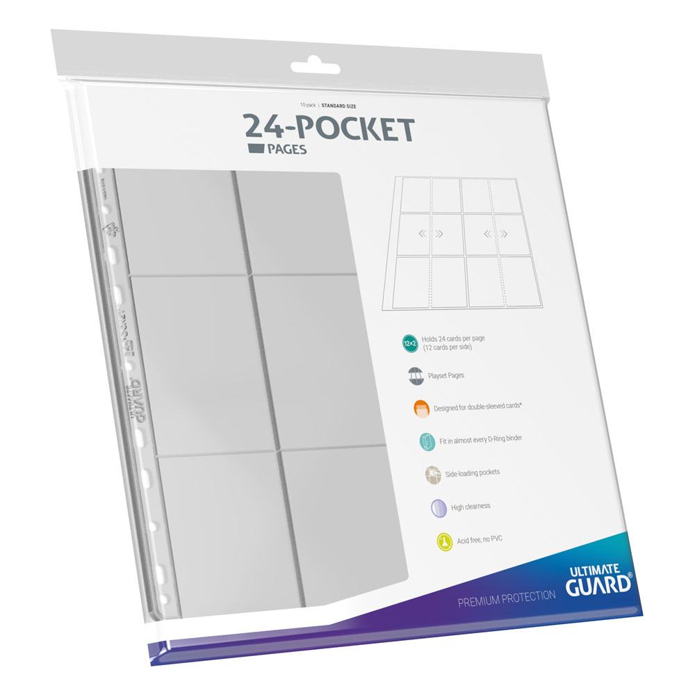 Carpeta transparente Ultimate Guard de 24 bolsillos y cuatro filas de páginas, carga lateral (10)