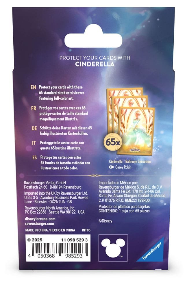 FUNDAS DE CARTAS DISNEY LORCANA CINDERELLA (65)