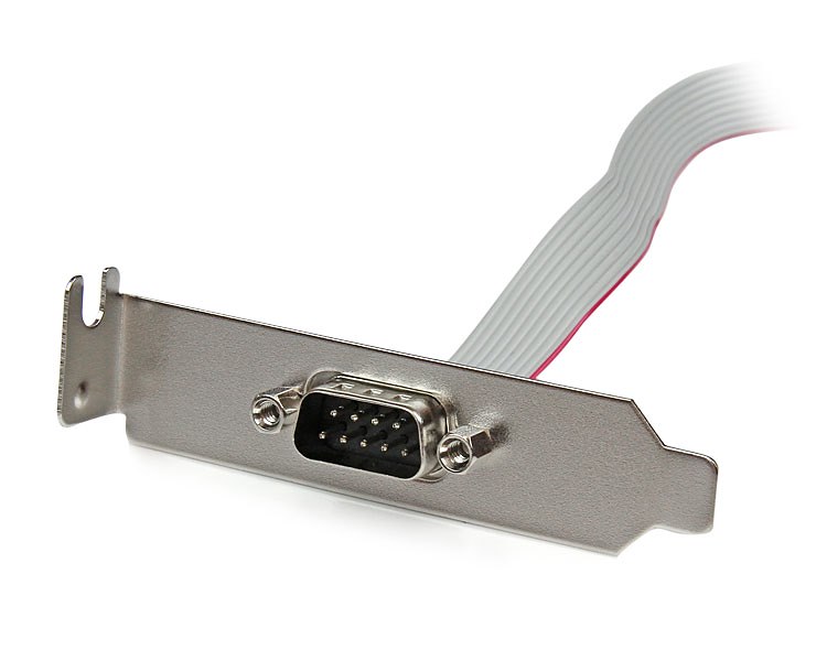 ADAPTADOR STARTECH HEADER CABEZAL BRACKET SERIE SERIAL RS232 A IDC PLACA BASE PERFIL BAJO 40CM