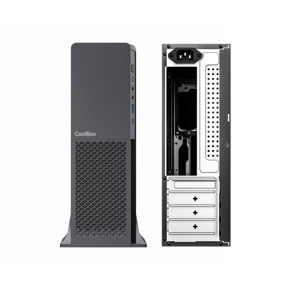 CAJA ORDENADOR COOLBOX MICROATX SLIM T313 USB-C FUENTE SFX 500W INCLUIDA