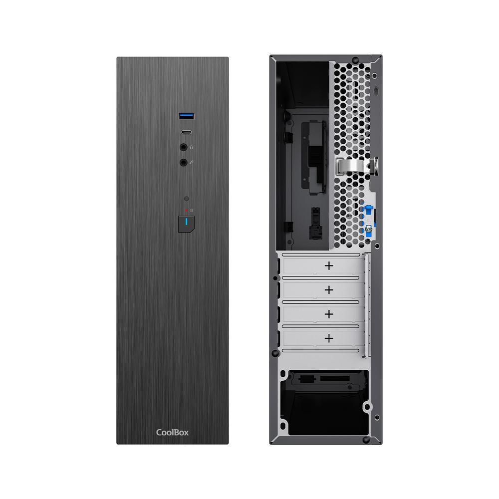 CAJA ORDENADOR COOLBOX T370-BZ MATX NEGRO CON FUENTE TFX BRONZE