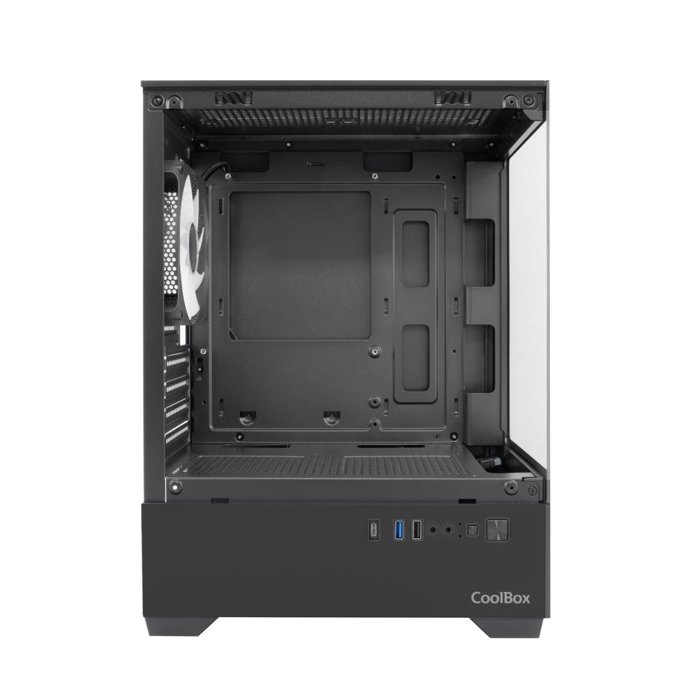 CAJA ORDENADOR GAMING COOLBOX GM200 VISION LITE MATX ARGB CRISTAL TEMPLADO NEGRA