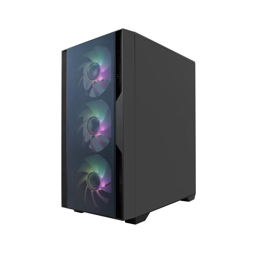 CAJA ORDENADOR GAMING COOLBOX GM220 MPFUSION MATX ARG CRISTAL TEMPLADO NEGRA