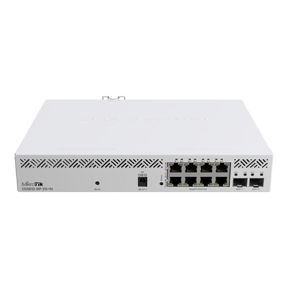 SWITCH MIKROTIK CSS610-8P-2S+IN 10 PUERTOS