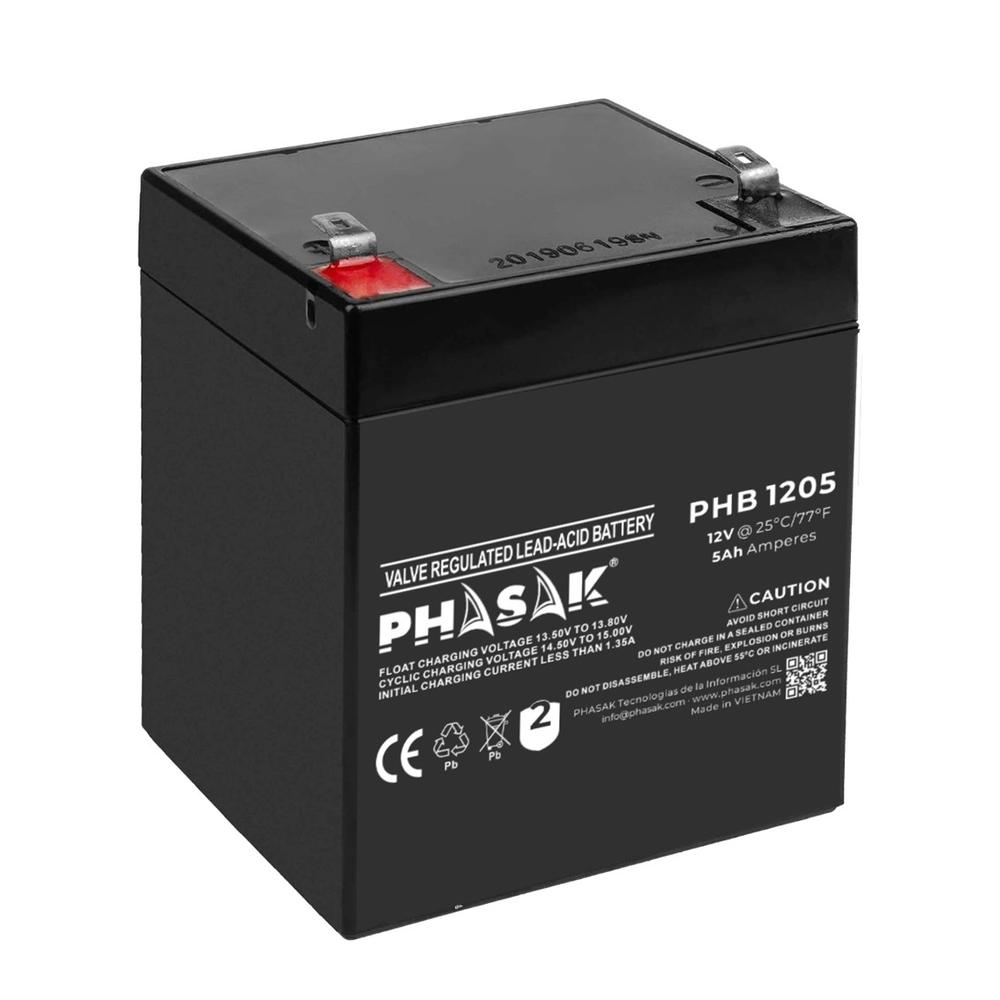 BATERIA PHASAK PHB 1205 COMPATIBLE PARA SAIS 5Ah 12V ACIDO/PLOMO