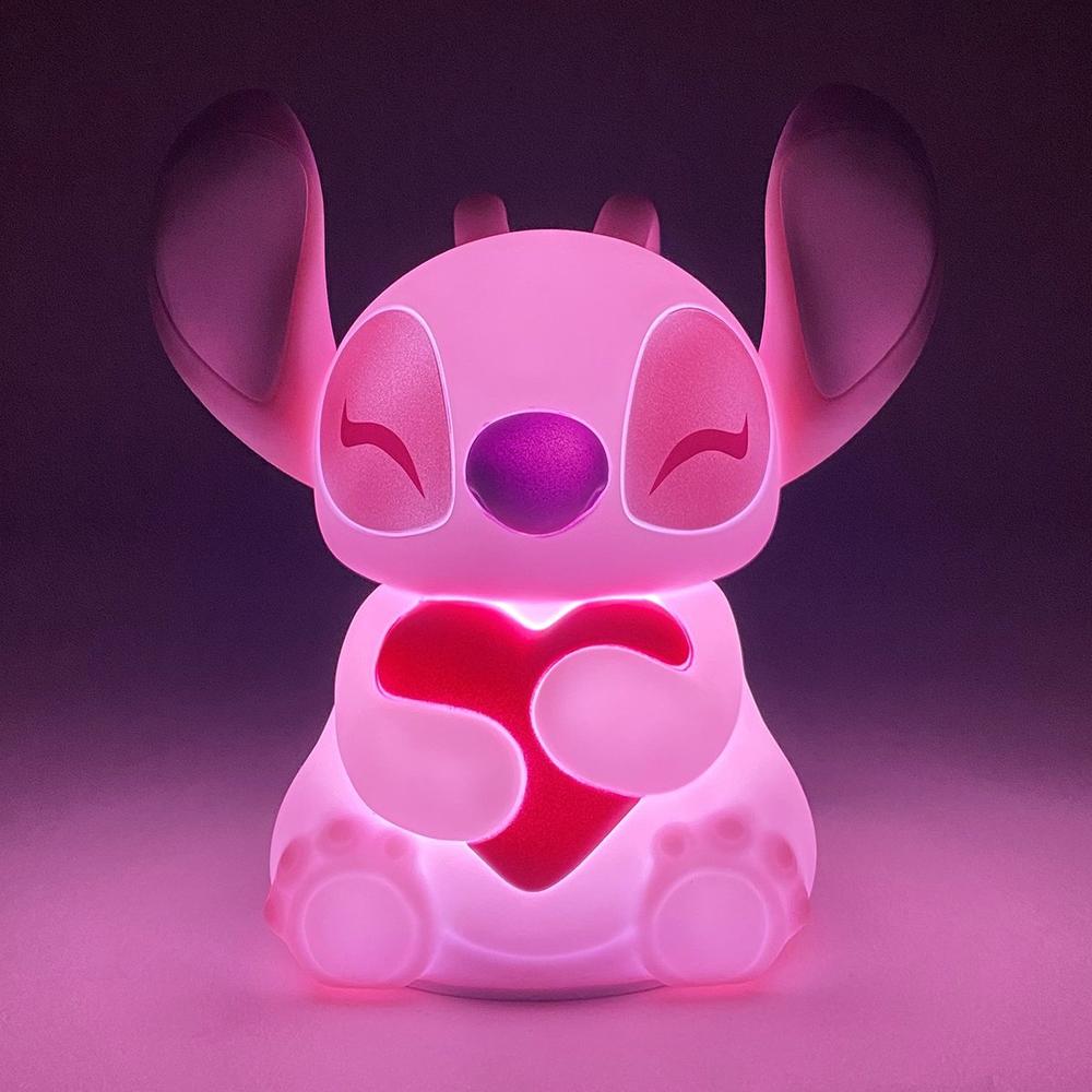 LAMPARA TÁCTIL ENESCO DISNEY STITCH ANGEL CON CORAZÓN