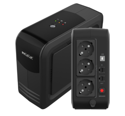 SAI UPS PHASAK 900VA SMART LITE PH 9499 3 SCHUKO 0.9KVA