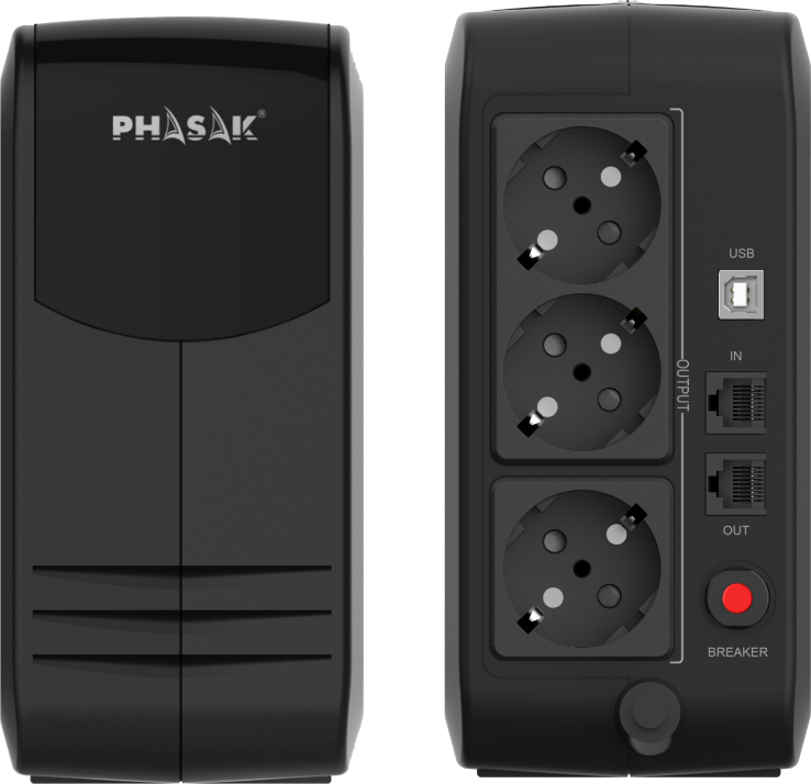 SAI UPS PHASAK 900VA SMART LITE PH 9499 3 SCHUKO 0.9KVA