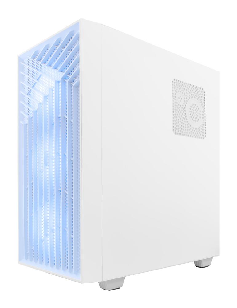 CAJA ORDENADOR GAMING COOLBOX GA300 GRID LINE ATX ARGB CRISTAL TEMPLADO BLANCO