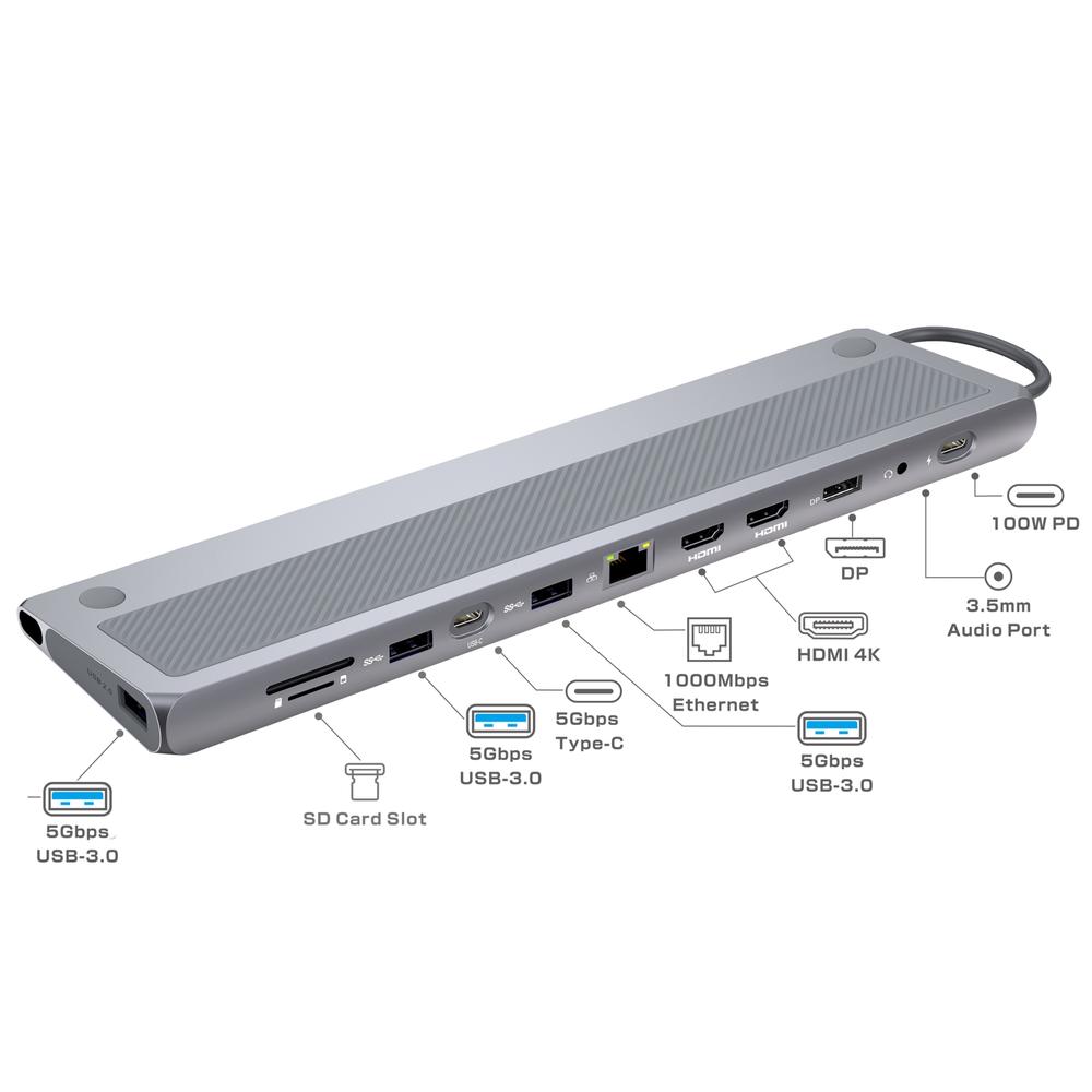 DOCKING STATION EWENT EW1150 USB TIPO C 12 EN 1