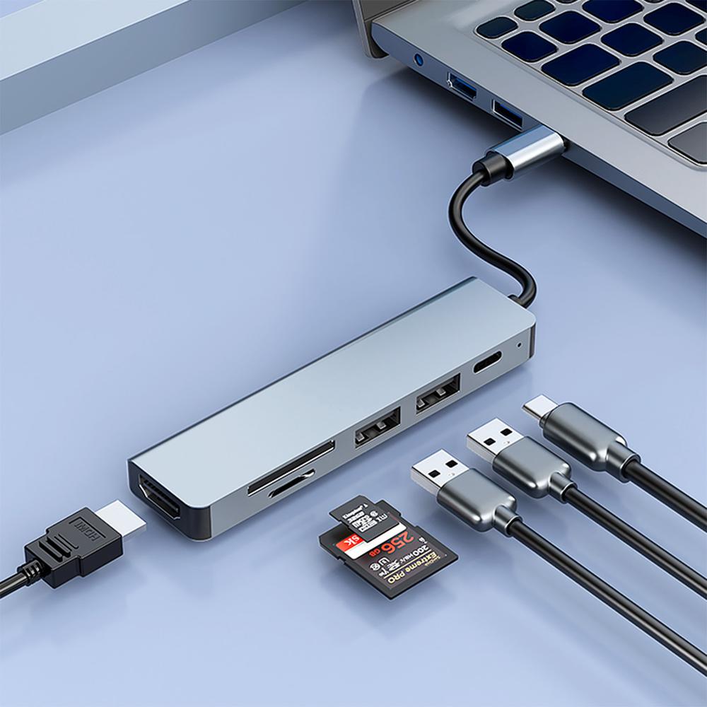 MINIDOCK COOLBOX C61 ALUMINIO USB-C A HDMI 4K/2xUSB-A/USB-C PD/SD/MICROSD PC/MAC/CONSOLAS