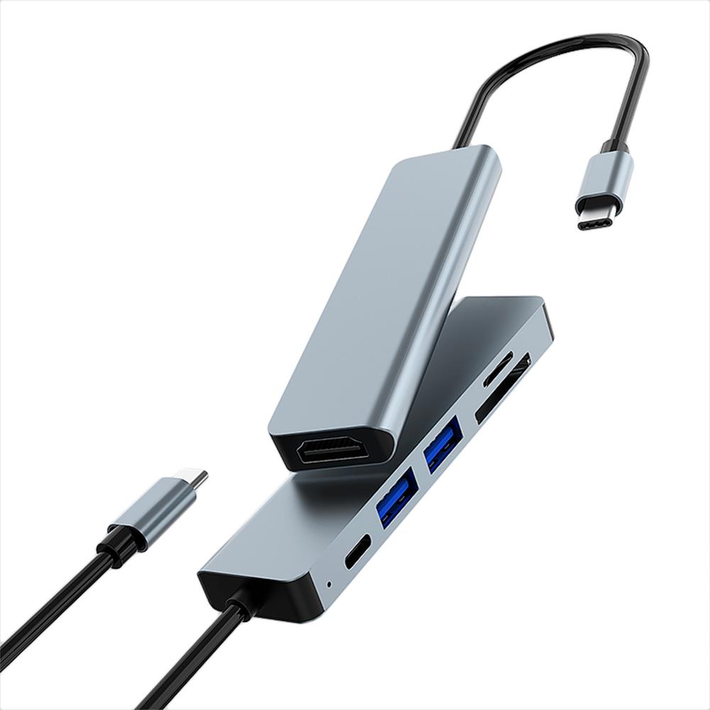 MINIDOCK COOLBOX C61 ALUMINIO USB-C A HDMI 4K/2xUSB-A/USB-C PD/SD/MICROSD PC/MAC/CONSOLAS