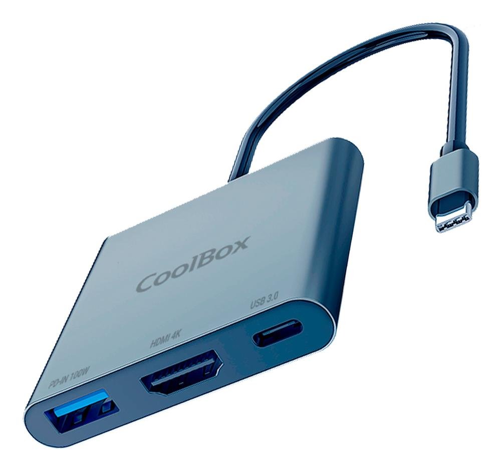MINIDOCK COOLBOX C31 ALUMINIO USB-C A HDMI 4K/USB-A/USB-C 3.2 GEN1 PC/MAC/CONSOLAS