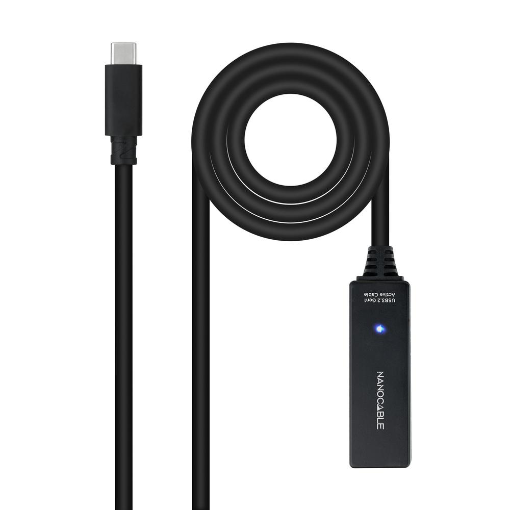 CABLE PROLONGADOR NANOCABLE CON AMPLIFICADOR USB 3.2 GEN1 USB-C/M-USB-C/H 5M ALARGADOR