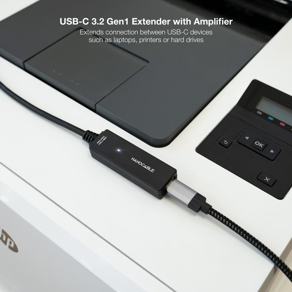 CABLE PROLONGADOR NANOCABLE CON AMPLIFICADOR USB 3.2 GEN1 USB-C/M-USB-C/H 5M ALARGADOR