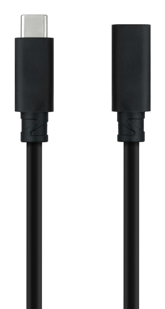 CABLE PROLONGADOR NANOCABLE USB-C 3.2 GEN2X2 20GBP 100W/5A 4K/60HZ USB-C/M-USB-C/H NEGRO 1 M ALARGADOR