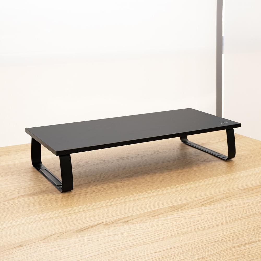 SOPORTE ELEVADOR TOOQ DE MADERA PARA MONITORES NEGRO