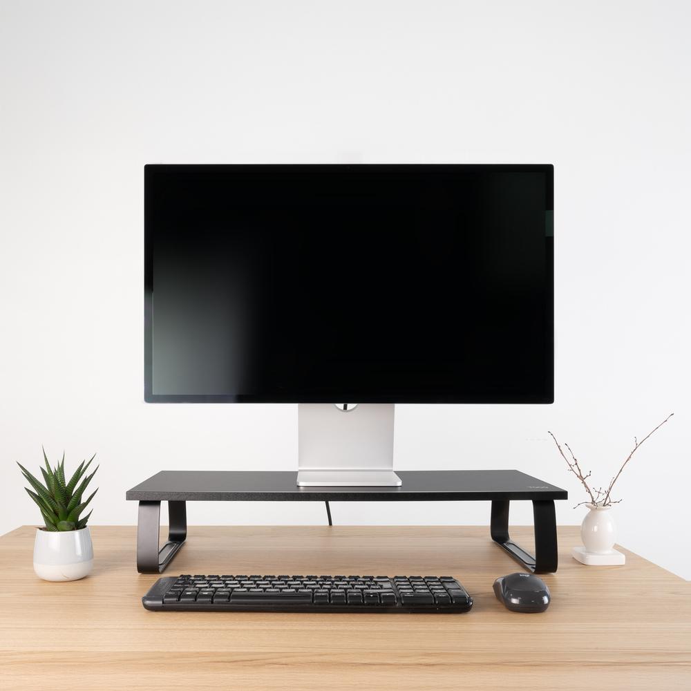 SOPORTE ELEVADOR TOOQ DE MADERA PARA MONITORES NEGRO