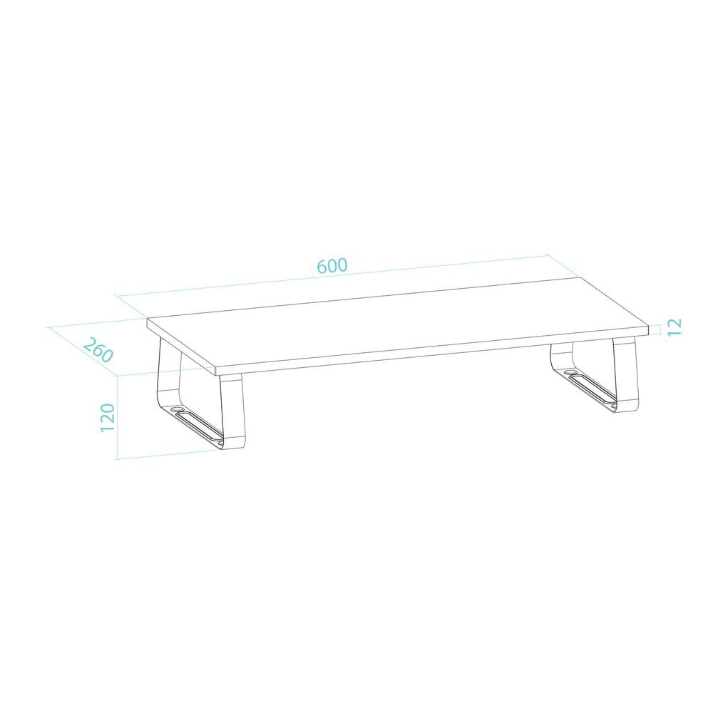 SOPORTE ELEVADOR TOOQ DE MADERA PARA MONITORES NEGRO