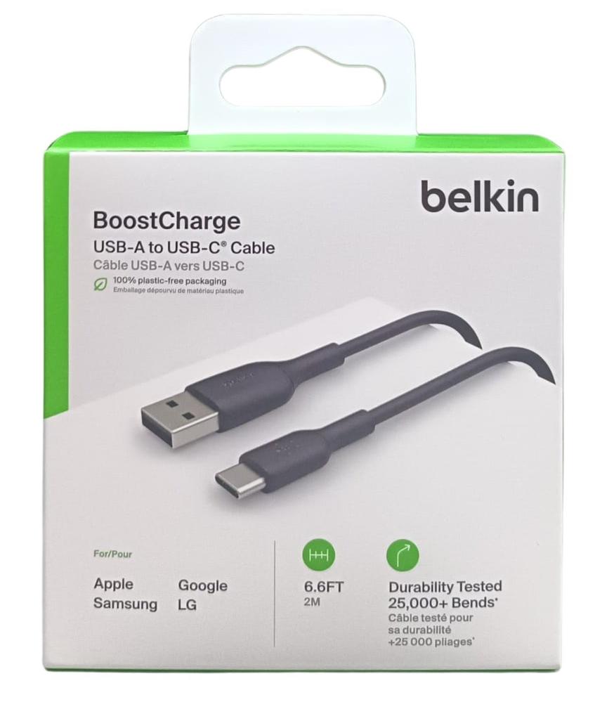 CABLE USB TIPO C A USB TIPO A BELKIN 2M/ MACHO-MACHO/ NEGRO