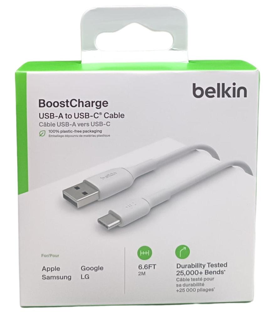 CABLE USB TIPO C A USB TIPO A BELKIN 2M/ MACHO-MACHO/ BLANCO